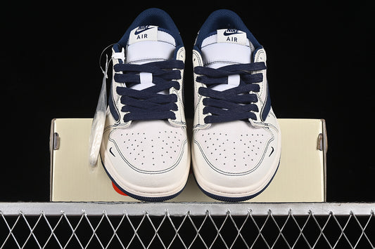 Nike Air Jordan 1 Low OG SP Travis Scott Fragment Design White Blue Sneakers