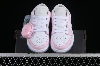 Nike Air Jordan 1 Low SE GS White Ice Blue Summit Pink Sneakers