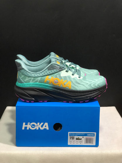 Hoka One One Challenger 7 Shock-absorbing Breathable Running Shoes Teal Sneakers