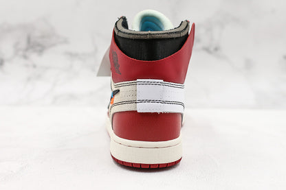 Nike Air Jordan Retro 1 Off-White Red White Sneakers