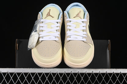 Nike Air Jordan 1 Low Sanddrift Black Muslin Coconut Milk Sneakers