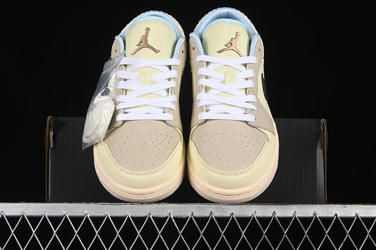 Nike Air Jordan 1 Low Sanddrift Black Muslin Coconut Milk Sneakers