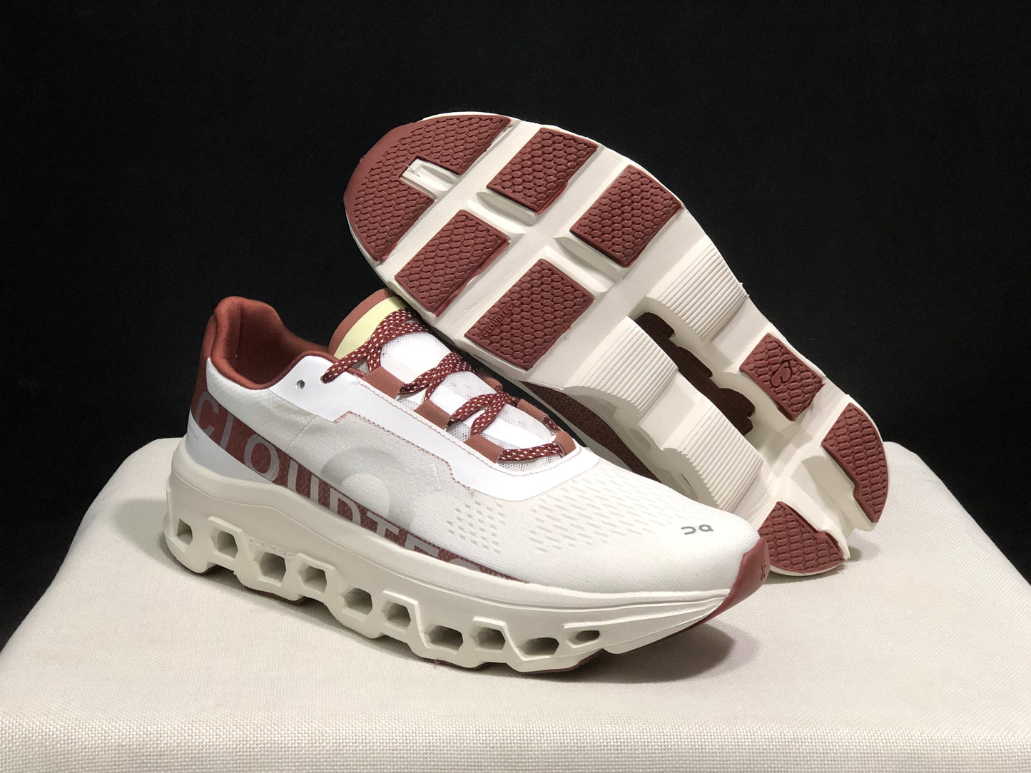 On Running Cloudmonster CNY Shock-Absorbing And Anti-Slip Sports Shoes Year Of The Dragon Special Edition Reddish Brown/White