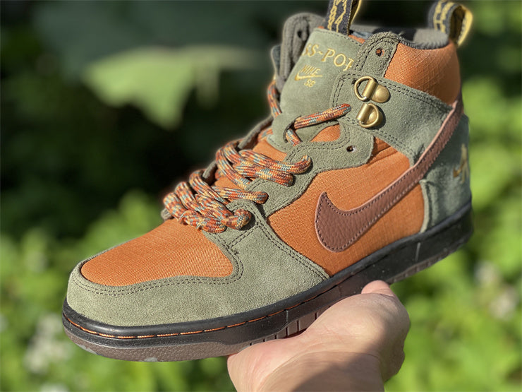 Nike SB Dunk High Pro Pass Port Multicolor 2022 Army Green Brown Black Work Boots