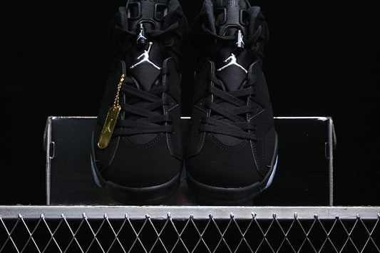 Nike Air Jordan 6 Retro Metallic Silver Black Sneakers