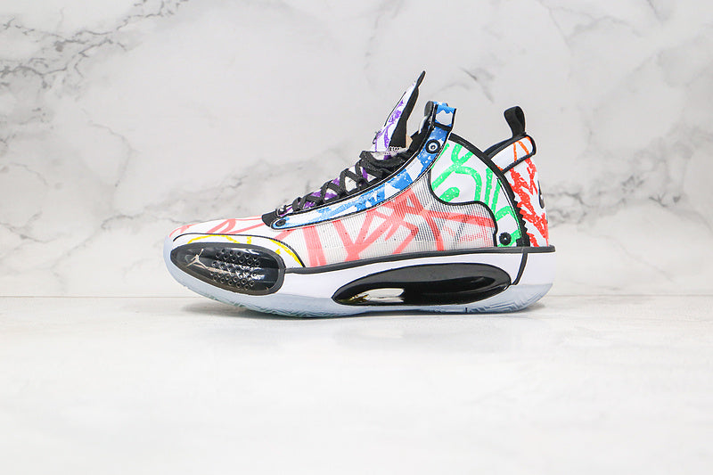 Nike Air Jordan XXXIV 34 Zion PE Noah White Multicolor Sneakers