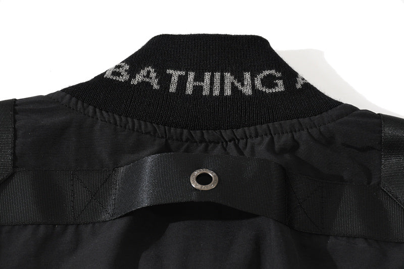 A Bathing Ape BAPE Shark Head Bump Camouflage Flight Jacket