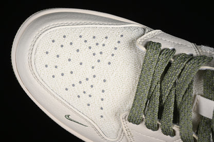 Nike Air Jordan 1 Low GUCCI Green Sole White Sneakers