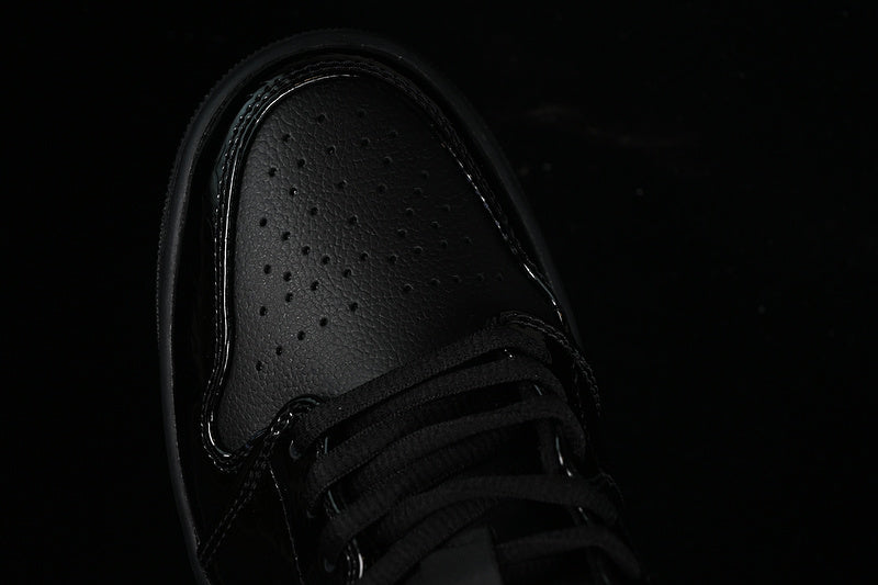 Nike Air Jordan 1 Low Metallic Silver Pure Black Sneakers