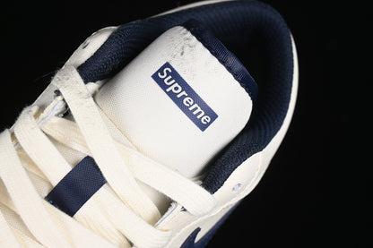 Nike Air Jordan 1 Low Supreme Navy White Sneakers