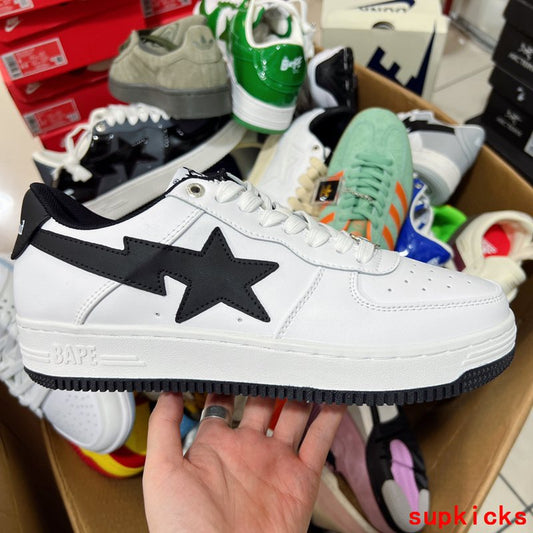A Bathing Ape Bape Sneaker White Black