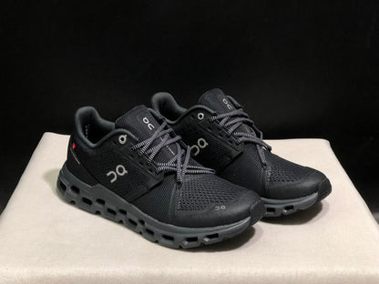 On Running Cloudstratus Shock-Absorbing And Breathable Running Shoes All Black