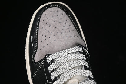 Nike Air Jordan 1 Low Supreme Black Grey Sneakers