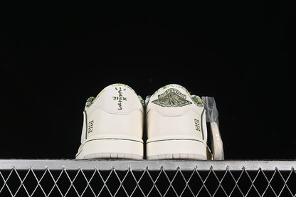 Nike Air Jordan 1 Low OG SP Travis Scott Fragment Design Givenchy Green White Sneakers