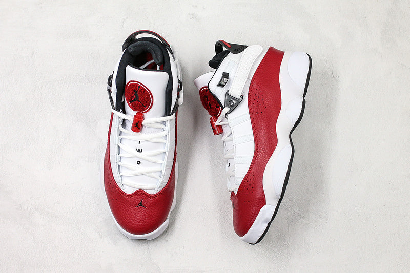 Nike Air Jordan 6 Rings White University Red Sneakers