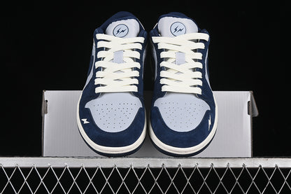Nike Air Jordan 1 Low Wolf Grey Blue Sneakers