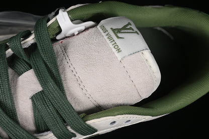 Nike Air Jordan 1 Low LV Travis Scott Fragment Design OG SP Dark Green Grey White Sneakers