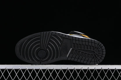 Nike Air Jordan 1 Mid Yellow Ochre Black White Sneakers