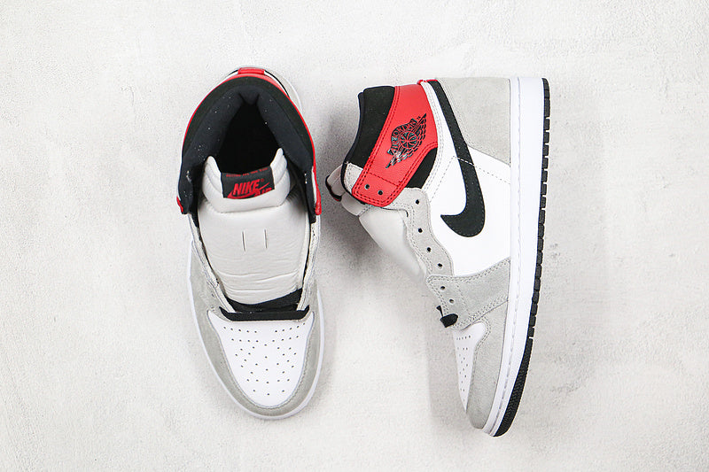 Nike Air Jordan 1 Retro High OG GS Smoke Grey Red Sneakers