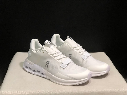 On Running Cloudnova Flux Comfortable Running Shoes All White