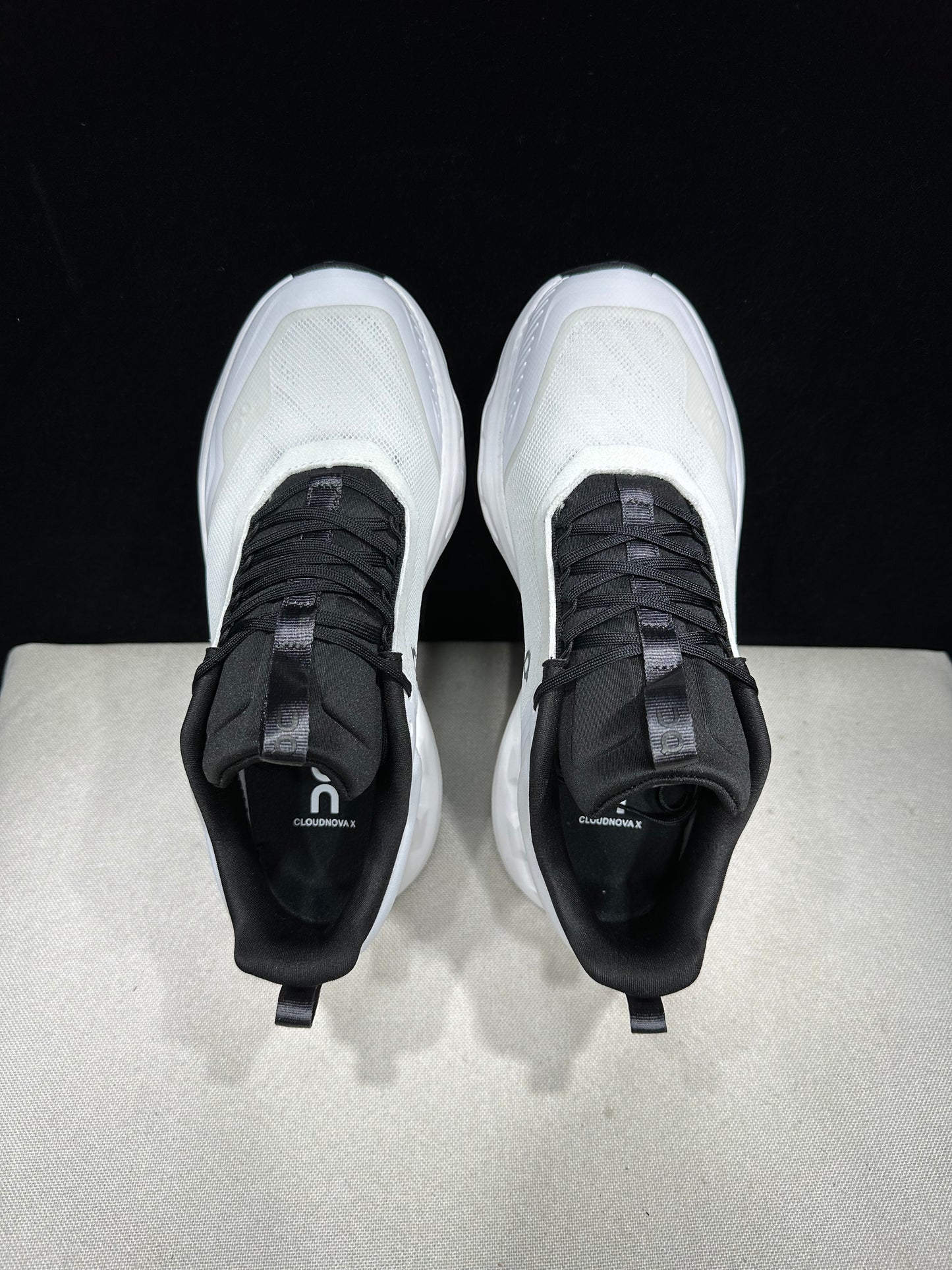 On Running Cloudnova X Comfortable Anti-Slip Running Shoes Black/Ivory White