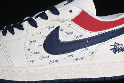 Nike Air Jordan 1 Low Red Blue White Sneakers