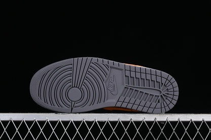 Nike Air Jordan 1 Low SE Light Graphite Black Vivid Orange Sneakers