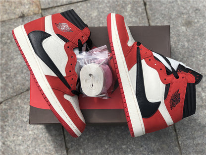 Nike Air Jordan 1 Retro High OG Travis Scott Red Sneakers