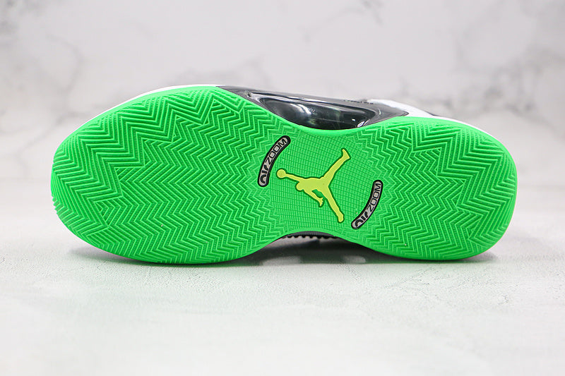 Nike Air Jordan 35 XXXV White Black Green Sole Sneakers