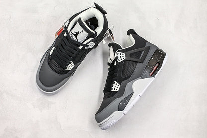 Nike Air Jordan 4 Retro Fear Black White Grey Sneakers
