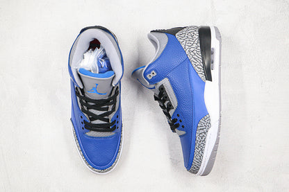 Nike Air Jordan 3 Varsity Royal Cement Sneakers