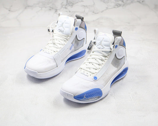 Nike Air Jordan 34 White Navy Sneakers