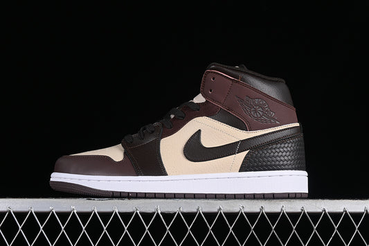 Nike Air Jordan 1 Mid SE Velvet Brown Sandrift Sneakers