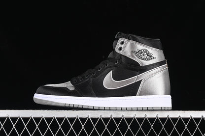 Nike Air Jordan 1 High OG Satin Shadow Black Medium Grey Sneakers