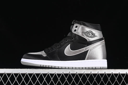 Nike Air Jordan 1 High OG Satin Shadow Black Medium Grey Sneakers