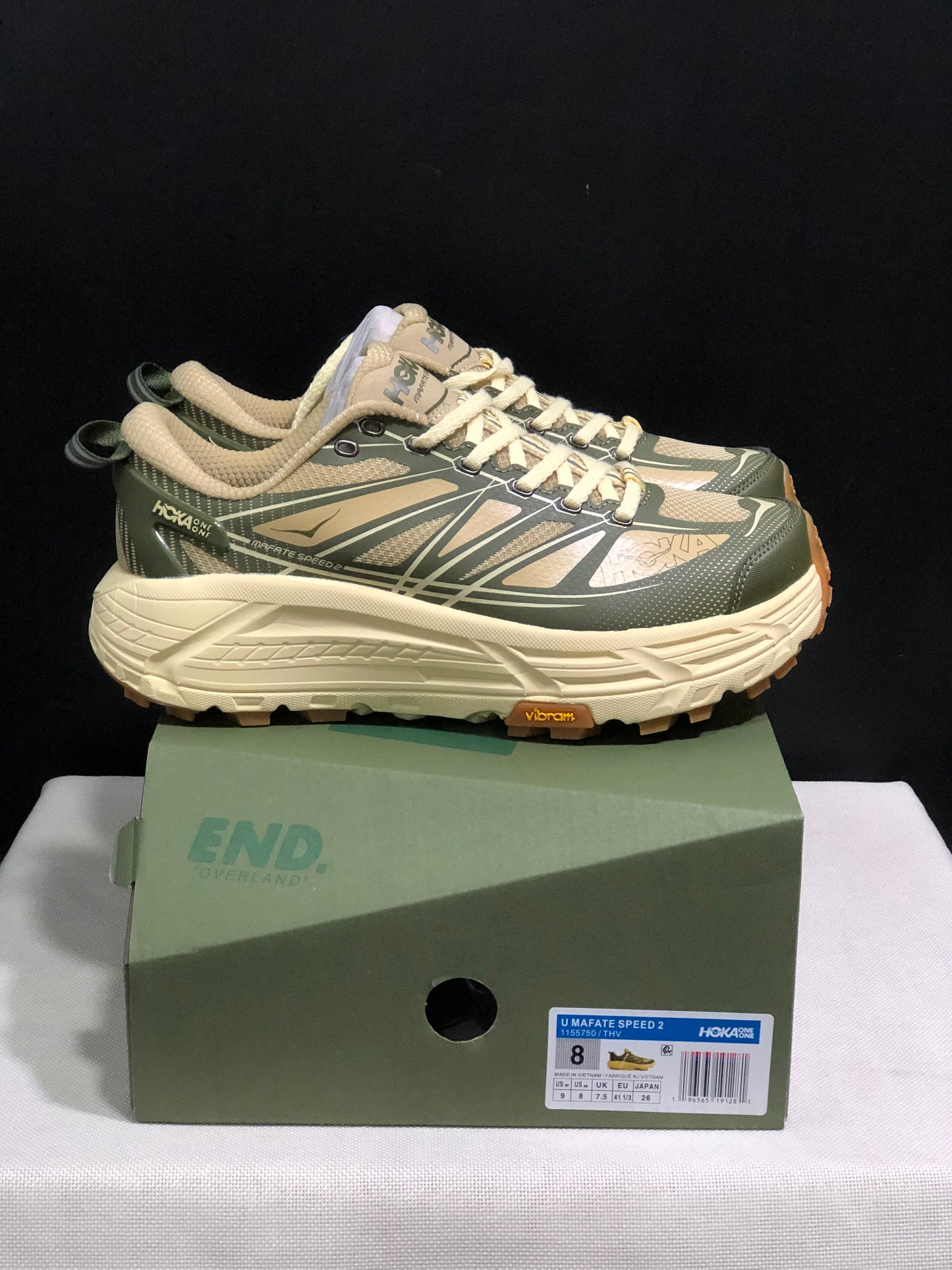 Hoka One One Mafate Speed 2 Mountain Anti-slip Running Shoes Sneakers Green