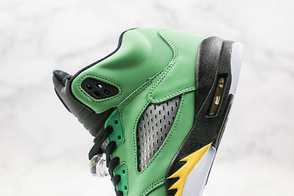 Nike Air Jordan 5 Oregon Ducks PE Player Green Sneakers