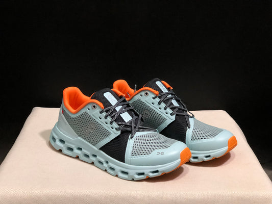On Running Cloudstratus Shock-Absorbing And Breathable Running Shoes Pebble Lime/Green