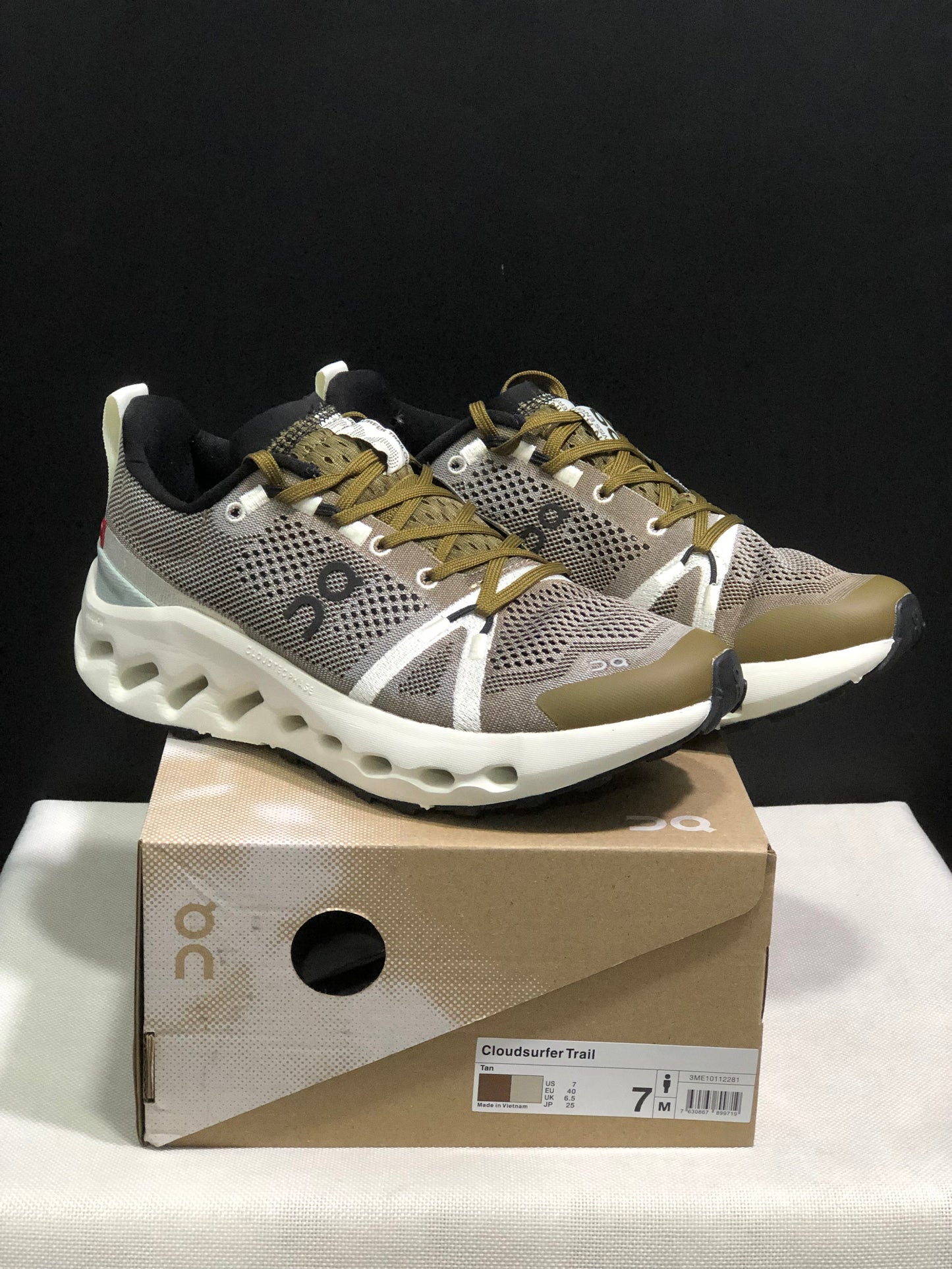 On Running Cloudsurfer Trail Waterproof Comfortable And Breathable Running Shoes Tan