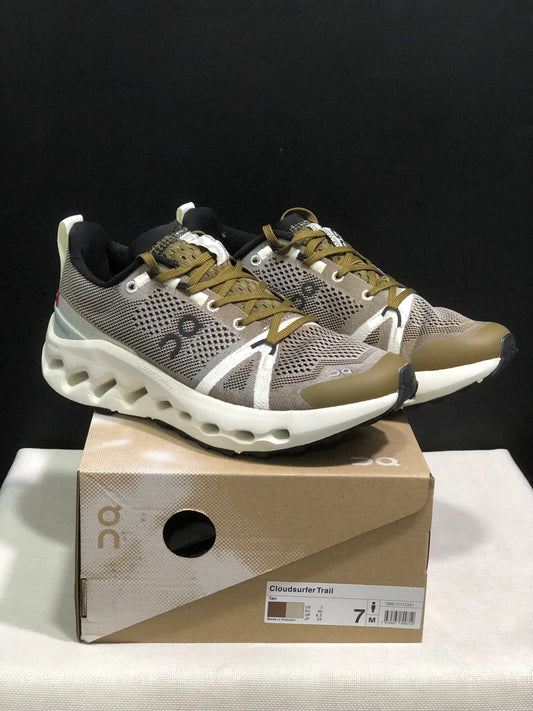 On Running Cloudsurfer Trail Waterproof Comfortable And Breathable Running Shoes Tan
