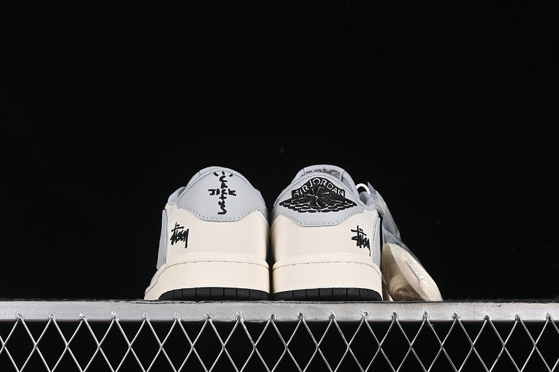 Nike Air Jordan 1 Low Travis Scott Fragment Design OG SP Beige Grey Silver Sneakers