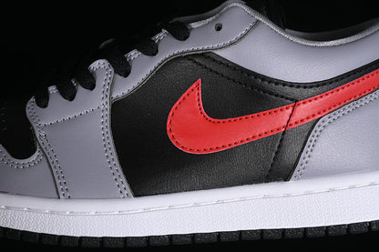 Nike Air Jordan 1 Low Red Grey Black Sneakers