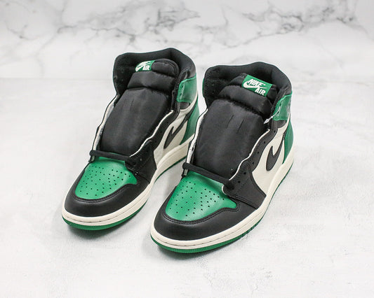 Nike Air Jordan 1 Retro High-Top OG Black/Pine Green Sneakers