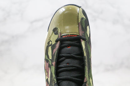 Nike Air Jordan Dub Zero Olive Camo Green White Sneakers