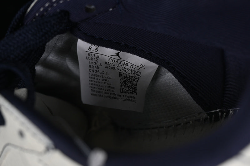 Travis Scott Fragment Design Nike Air Jordan 1 Low Dior OG SP Denim Dark Blue White Sneakers