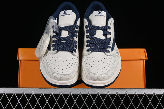 Nike Air Jordan 1 Low LV Travis Scott Fragment Design OG SP Denim Blue White Sneakers