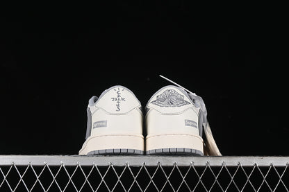 Travis Scott Fragment Design Nike Air Jordan 1 Low OG SP Grey White Sneakers