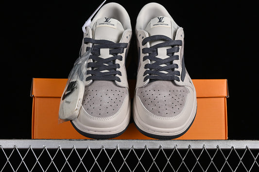 Nike Air Jordan 1 Low OG SP Travis Scott Fragment Design LV Black Grey Sneakers