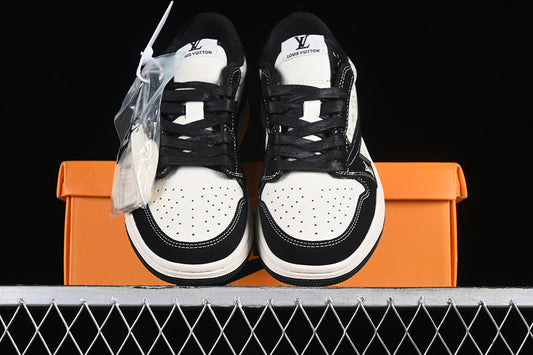 Nike Air Jordan 1 Louis Vuitton Travis Scott Fragment Design OG SP Black White Sneakers