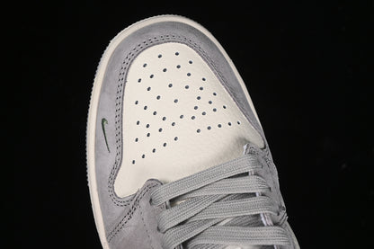 Nike Air Jordan 1 Low White Grey Green Sneakers